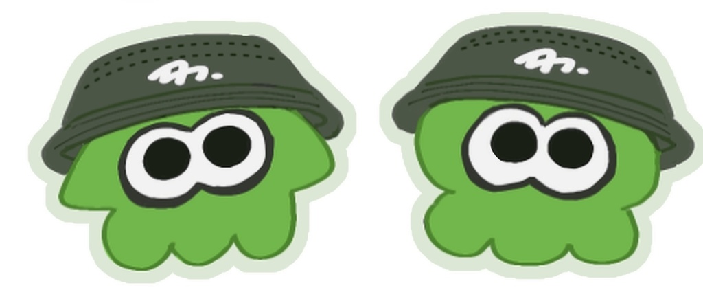 イカタコニコイチステッカー（グリーン）