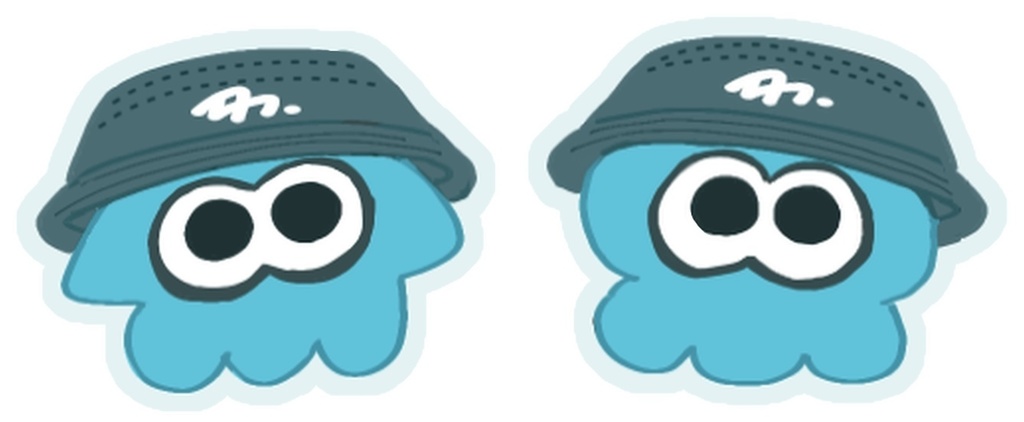 イカタコニコイチステッカー(スカイブルー)