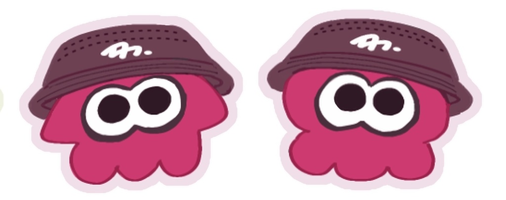 イカタコニコイチステッカー（ピンク）