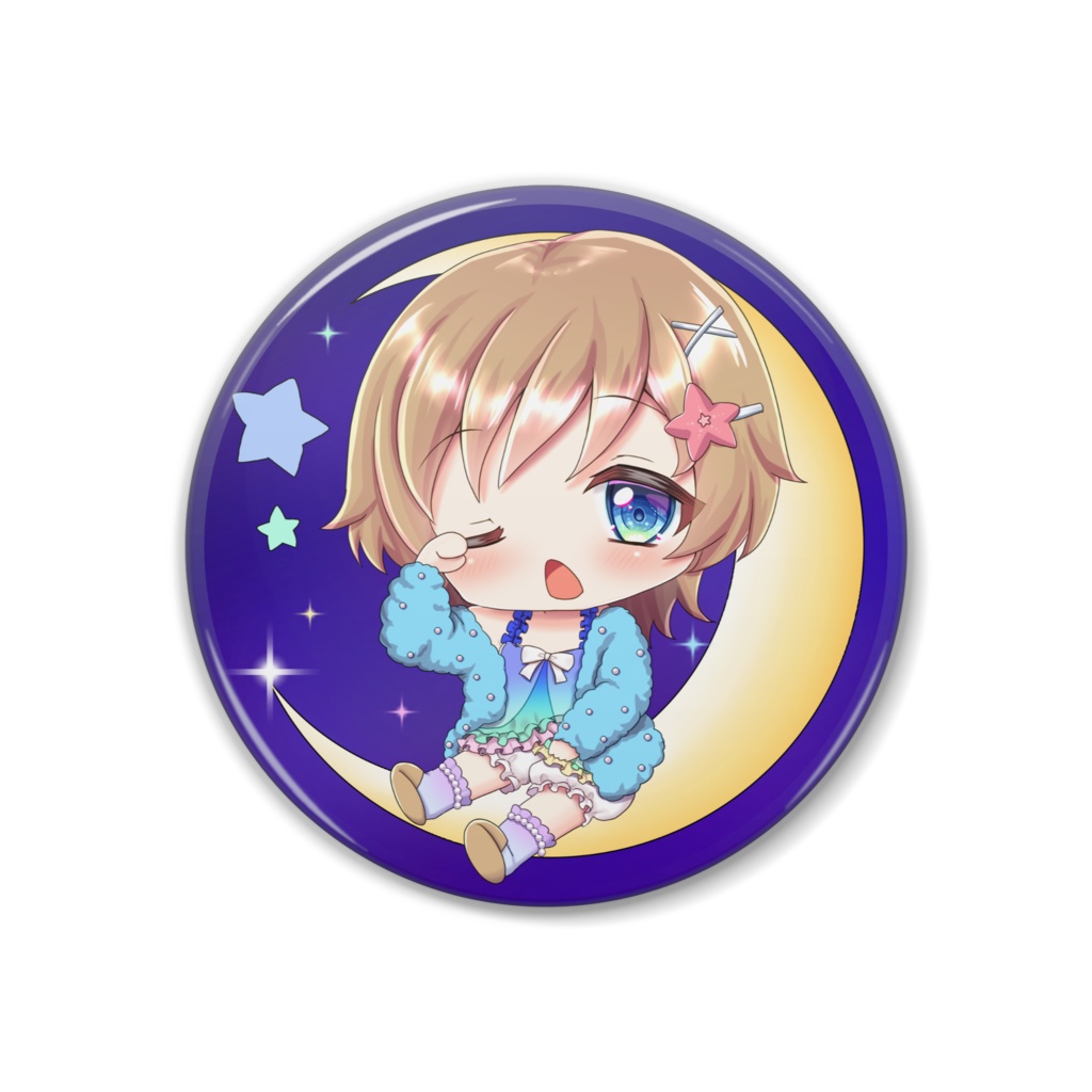 缶バッジ(背景青系)