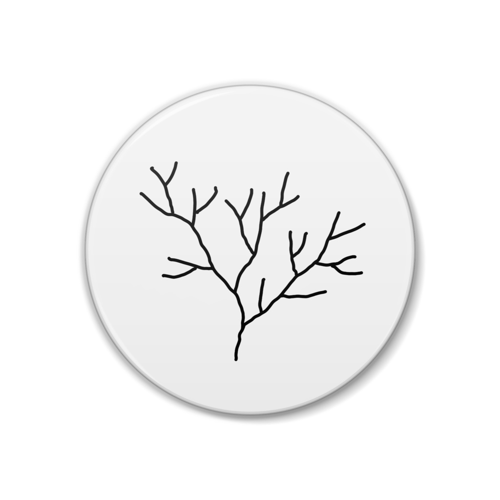 えんがん缶バッジ(フサコケムシ)