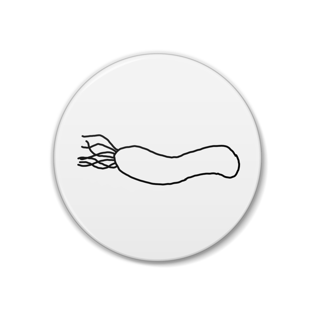 えんがん缶バッジ(無足目ナマコ)