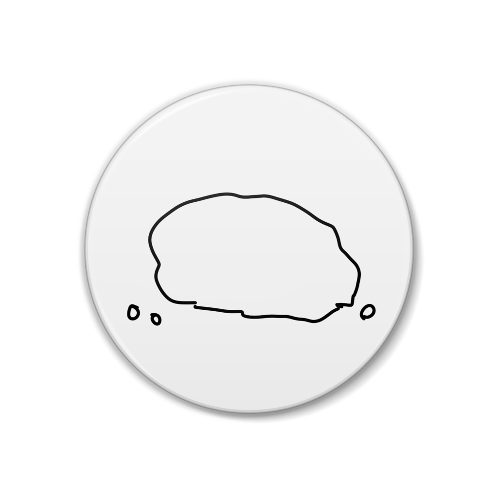 えんがん缶バッジ(ぐずぐずの餅のようになったコケムシ)