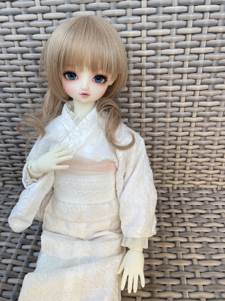 SD/SD13サイズ レースレトロ浴衣(ミント・ホワイト)