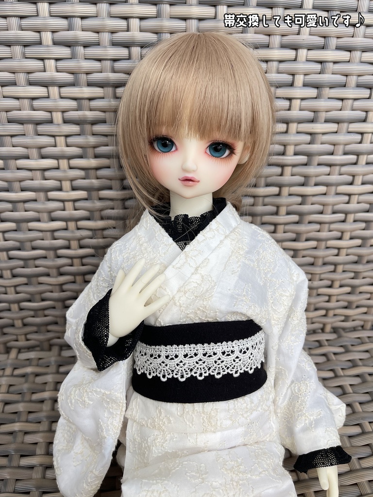 SD/SD13サイズ レースレトロ浴衣(ミント・ホワイト)