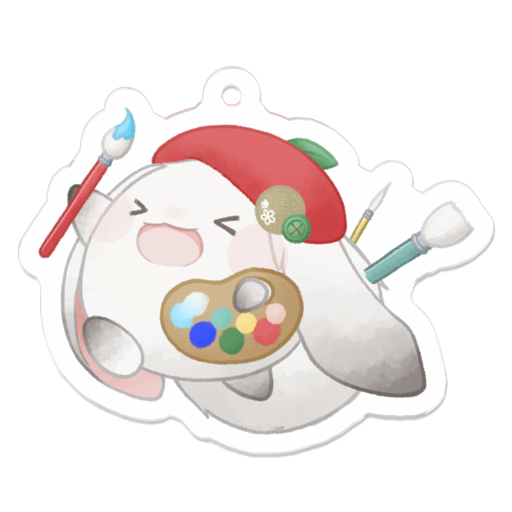 【アクキー】お絵描きけだまうさぎ