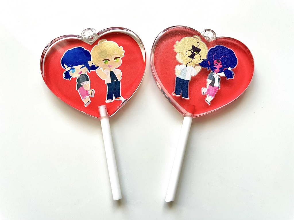 りんごあめ風アクリルキーホルダー