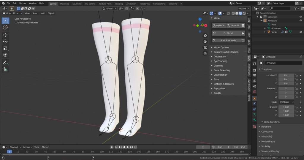 Socks for Nyakoh's Base