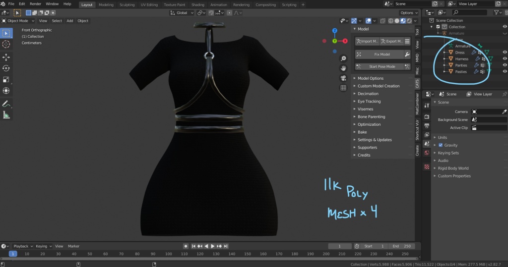 E-Girl Outfit (dress/harness/panties)