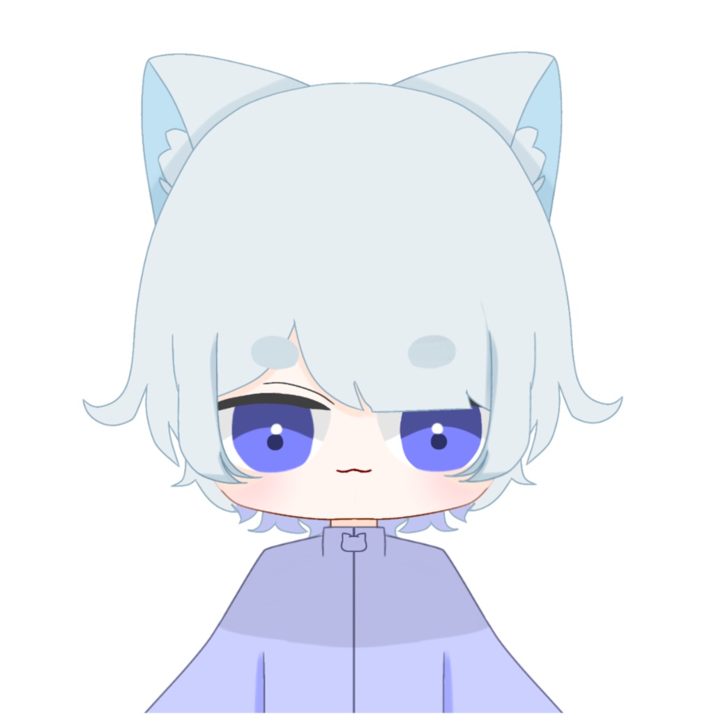 フリーモデル - 青い猫