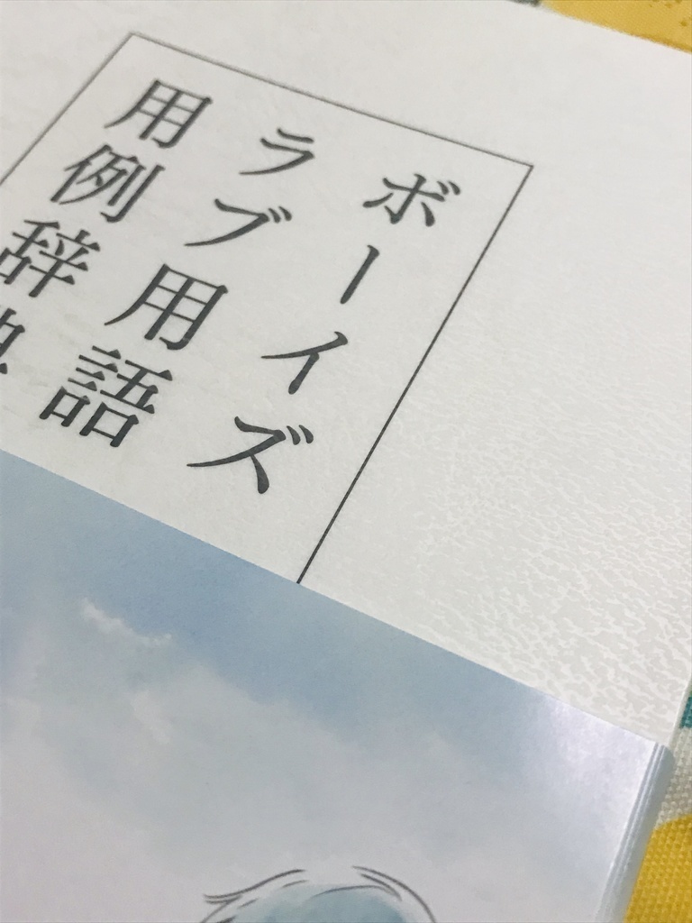 「ボーイズラブ用語用例辞典」