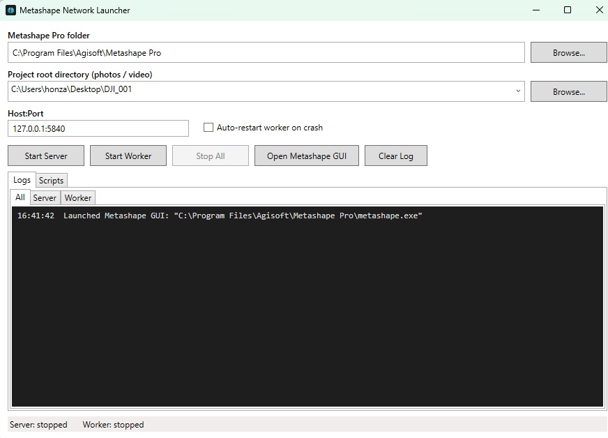 Metashape Network Launcher