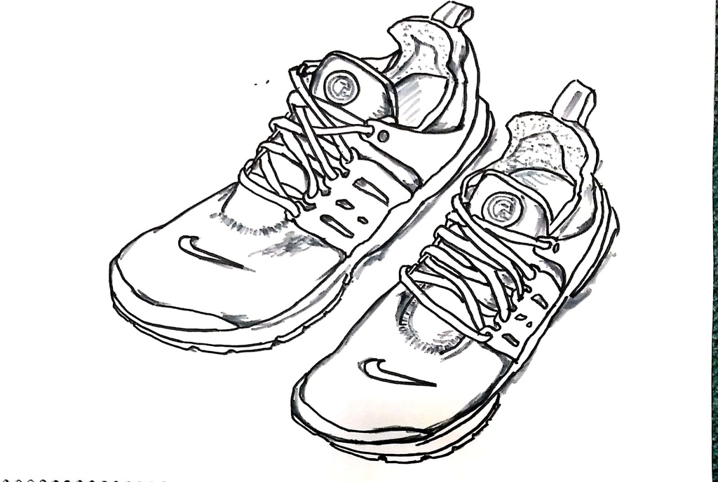 スニーカーぬり絵【筆ペン一発描き】画像ファイル50枚セット
