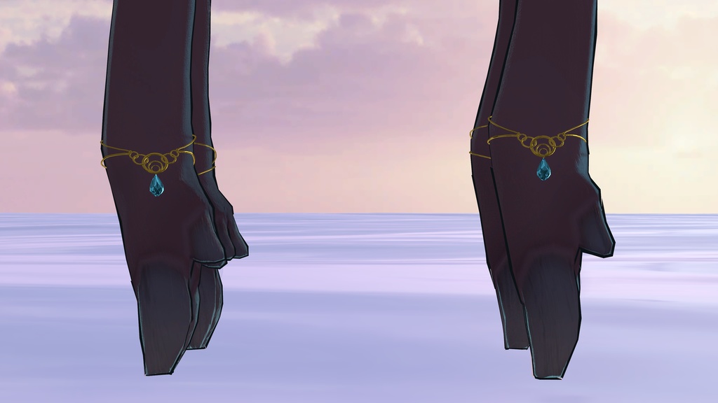 【鹿タウル対応】宝石付きアンクレット ver.1.10