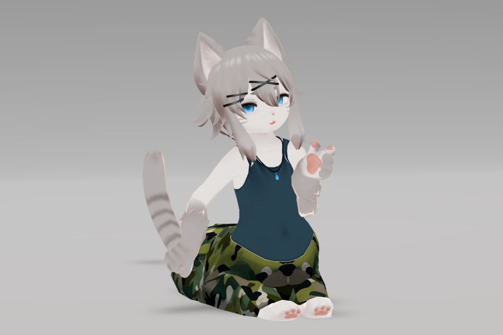 【にゃんたうろす対応】サルエルパンツ(習作)