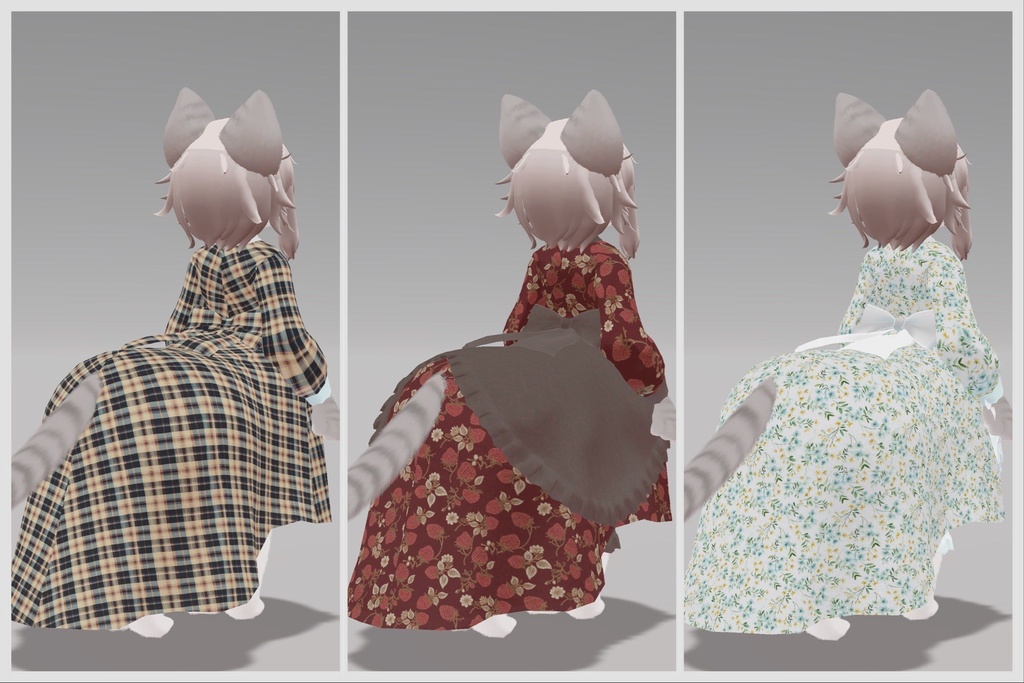 【にゃんたうろす対応】エプロンドレスセット ver.1.10