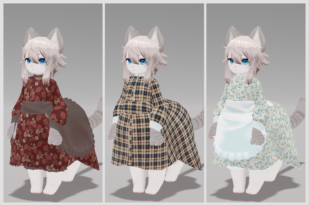 【にゃんたうろす対応】エプロンドレスセット ver.1.10