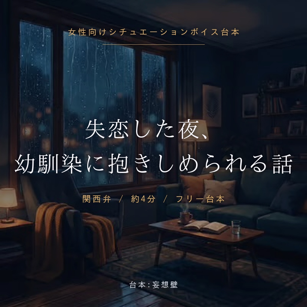 【フリー台本/女性向けシチュボ】失恋した夜、幼馴染に抱きしめられる話
