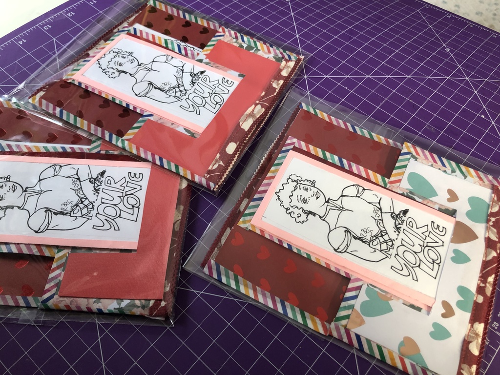 PSSのリリース版 'Inked & Illustrated' 挨拶状 ラブチャームカード #1: ダイアモンド (ENG)