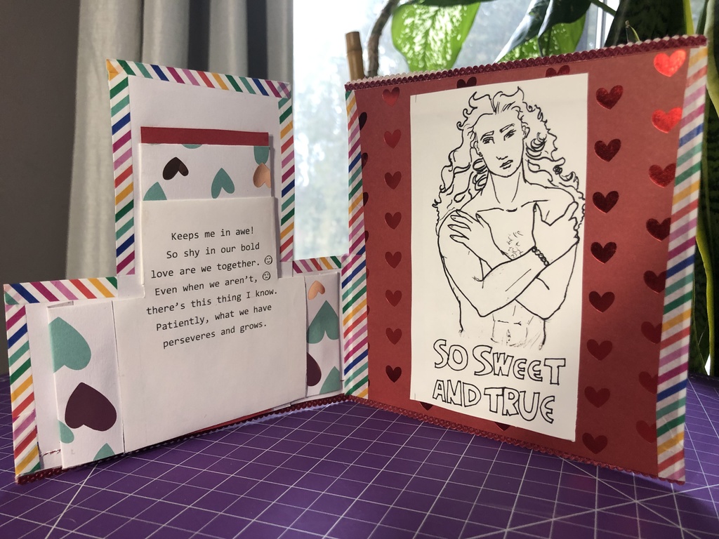 PSS の 初版 'Inked & Illustrated' 挨拶状 ラブチャームカード  #1 : ダイアモンド (ENG)