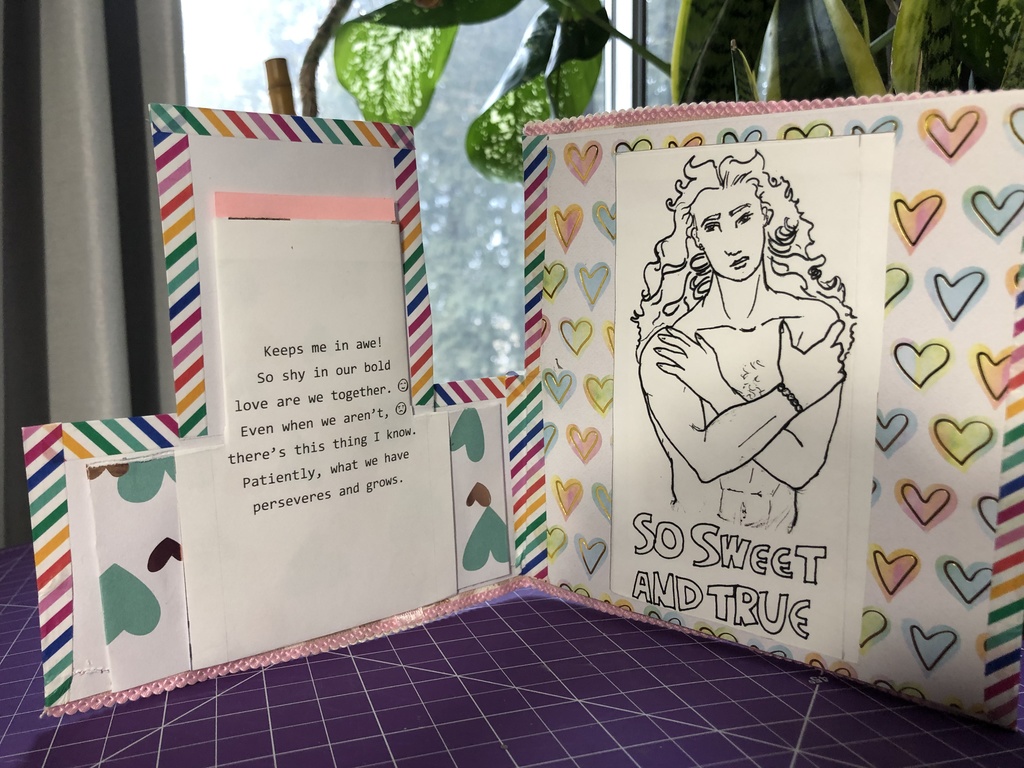 PSS の 初版 'Inked & Illustrated' 挨拶状 ラブチャームカード  #1 : ダイアモンド (ENG)