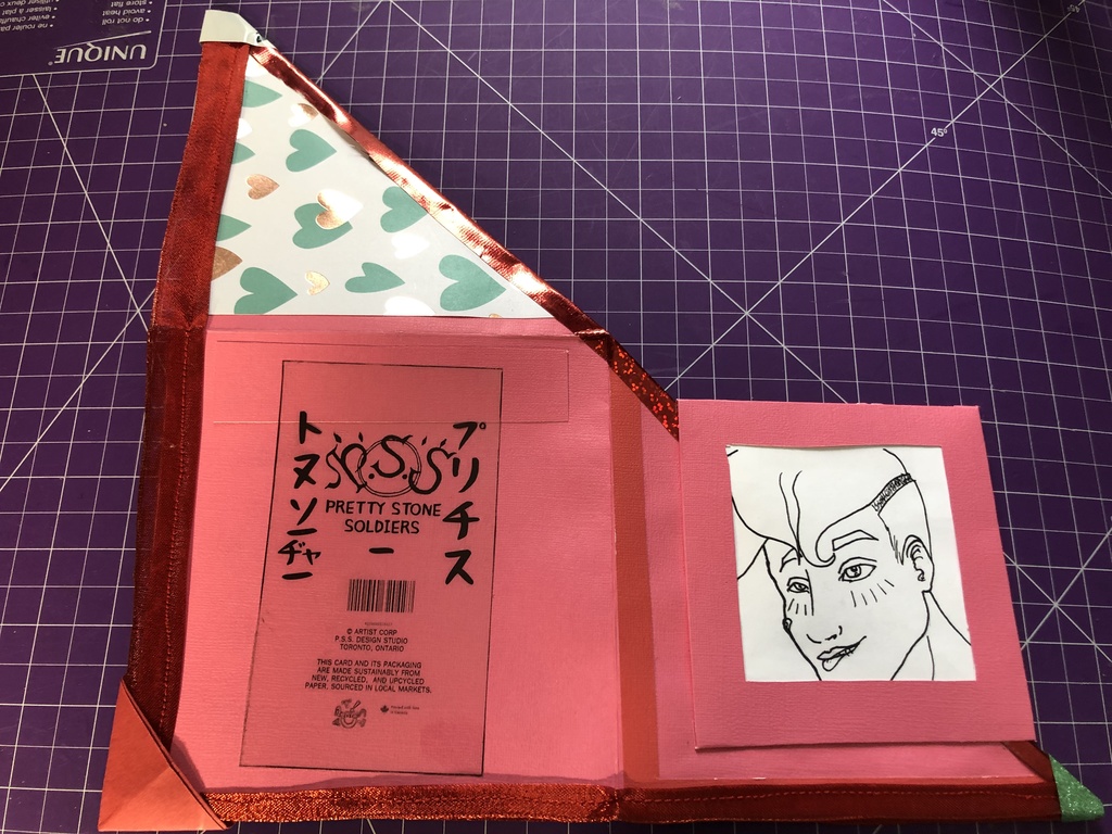 PSS の 唯一無二 'Inked & Illustrated' 挨拶状 ラブチャームカード #3: エメラルド AP (ENG)