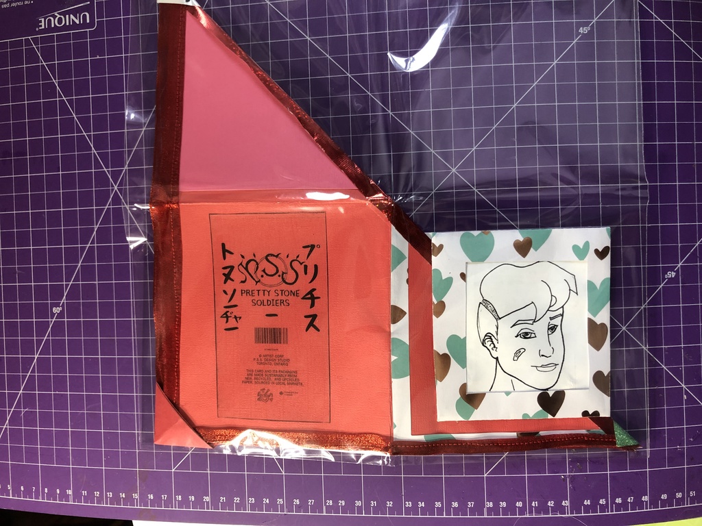 PSS の 唯一無二 'Inked & Illustrated' 挨拶状 ラブチャームカード #5: エメラルド OW GR (ENG)