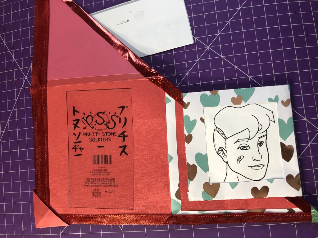 PSS の 唯一無二 'Inked & Illustrated' 挨拶状 ラブチャームカード #5: エメラルド OW GR (ENG)