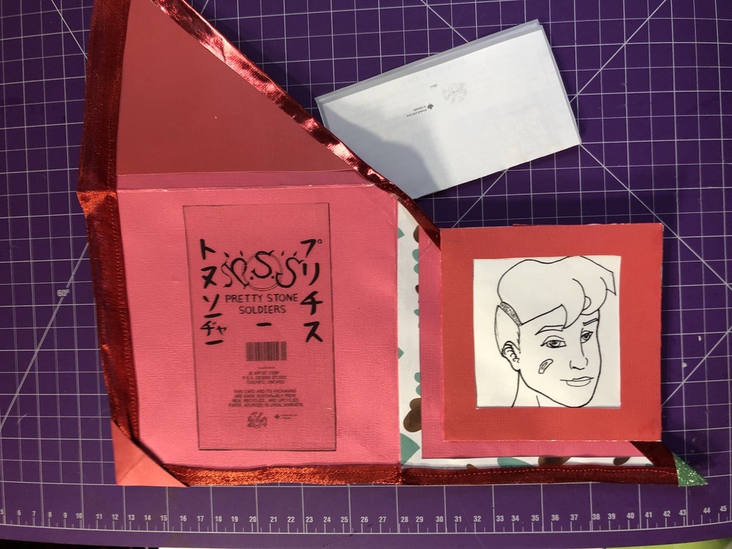 PSS の 唯一無二 'Inked & Illustrated' 挨拶状 ラブチャームカード #5: エメラルド OW GR (ENG)