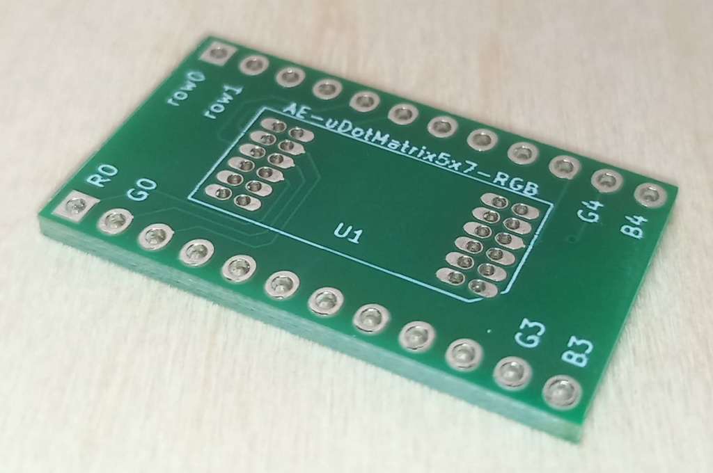 AE-uDotMatrix5x7-RGB ピッチ変換基板