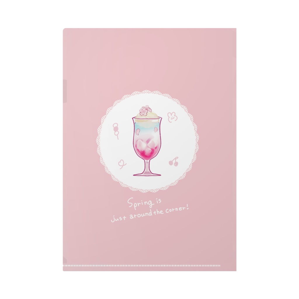 春をしまえるクリアファイル【左右田水】