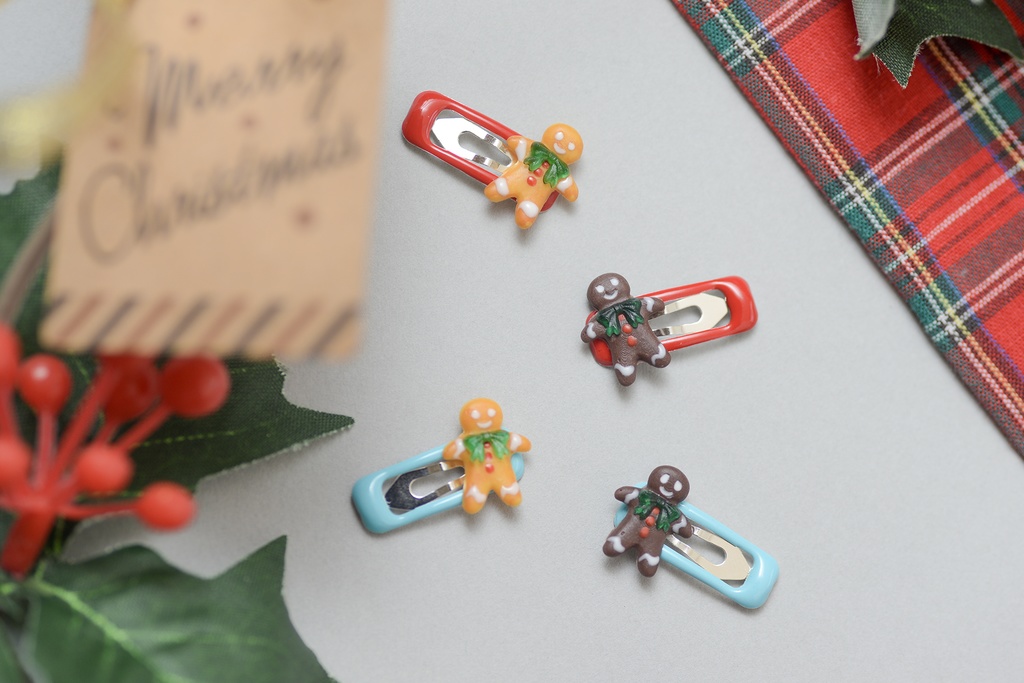 ぬいぐるみ用 ジンジャーブレッドマン ヘアピン