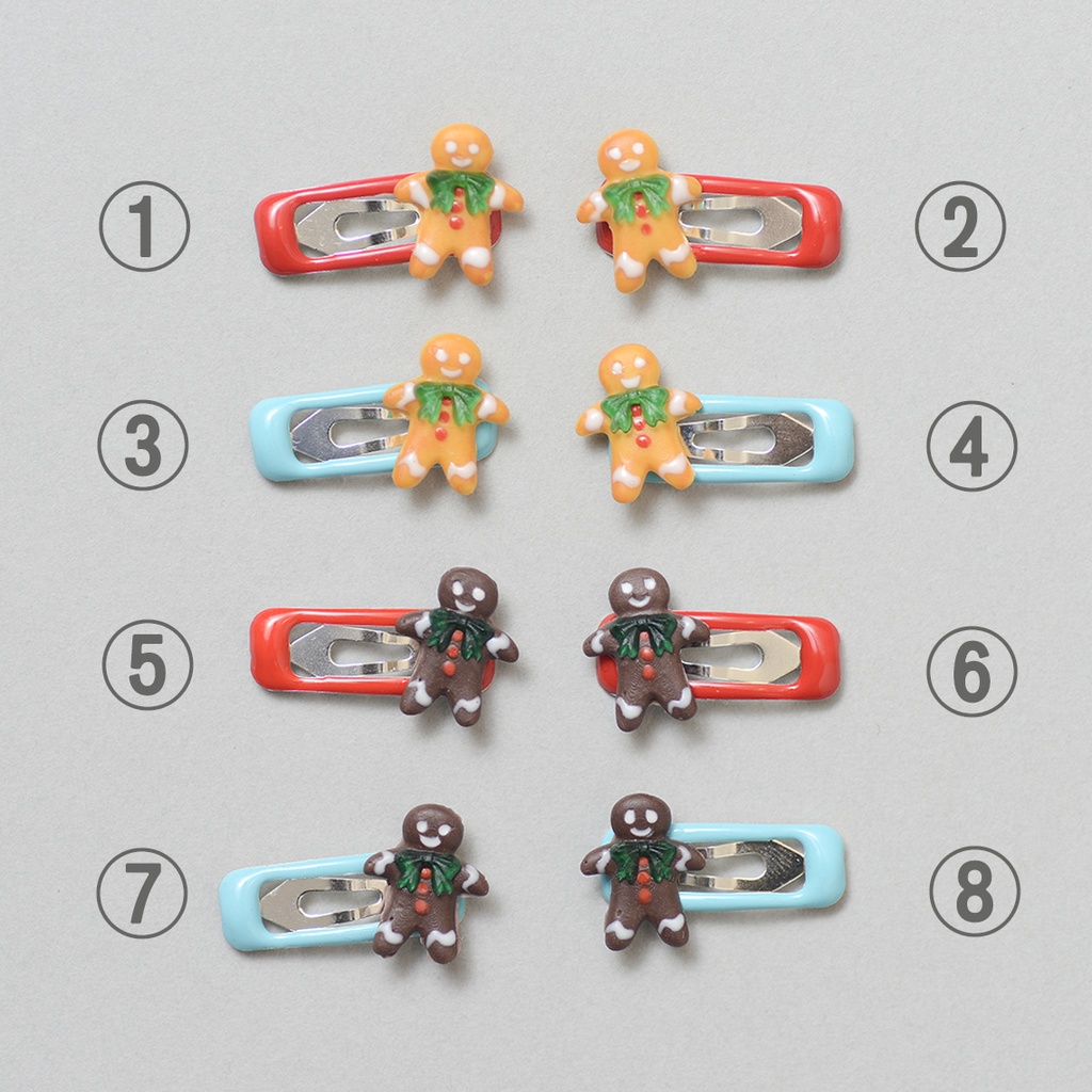 ぬいぐるみ用 ジンジャーブレッドマン ヘアピン
