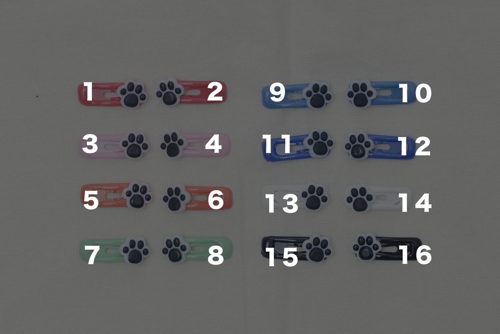 ぬいぐるみ用 肉球ヘアピン