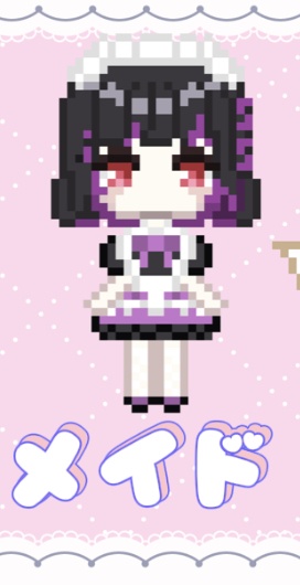 夜神ねる メイド【ドット絵】【アクリルキーホルダー】