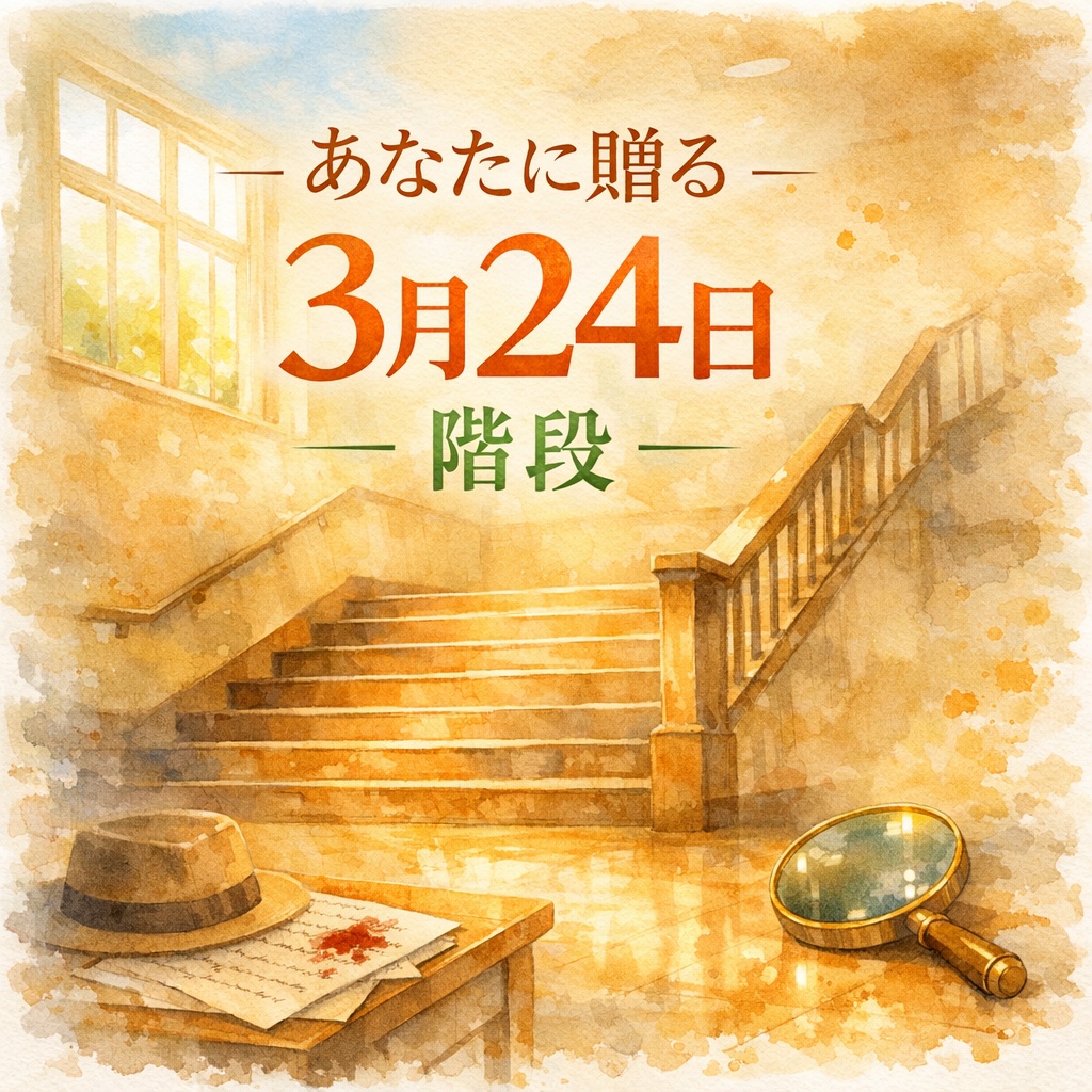 【協力型×GMなし】あなたに贈る3月24日：階段【マーダーミステリー】