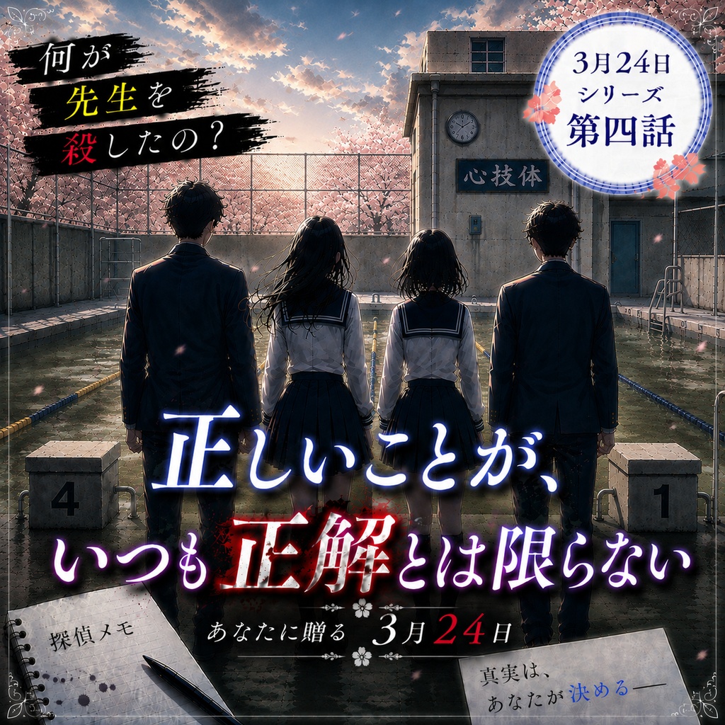 【協力型×GMなし】あなたに贈る3月24日：プール【マーダーミステリー】