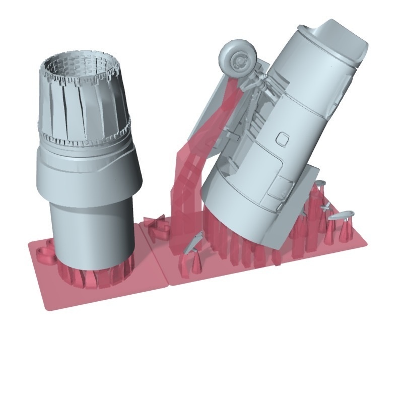 1/144 F-16用 (F-100エンジン Block32/52用)インテーク&ノズルset