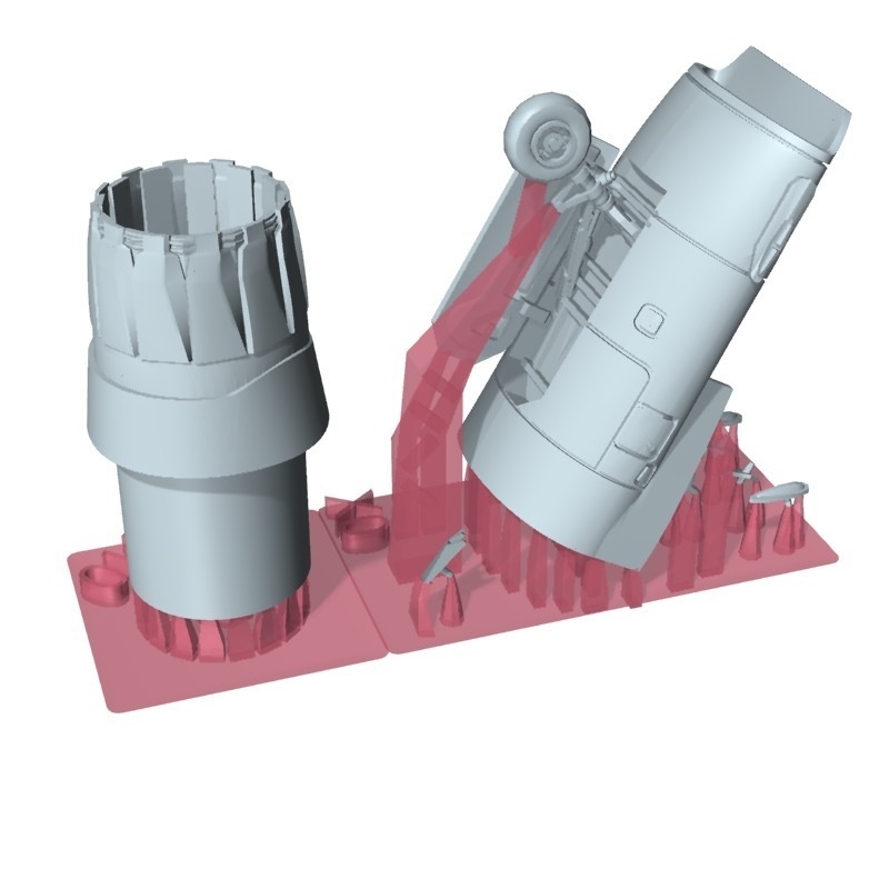 1/144 F-16用(ビッグマウス+F-110エンジン Block30/50用)インテーク&ノズルset