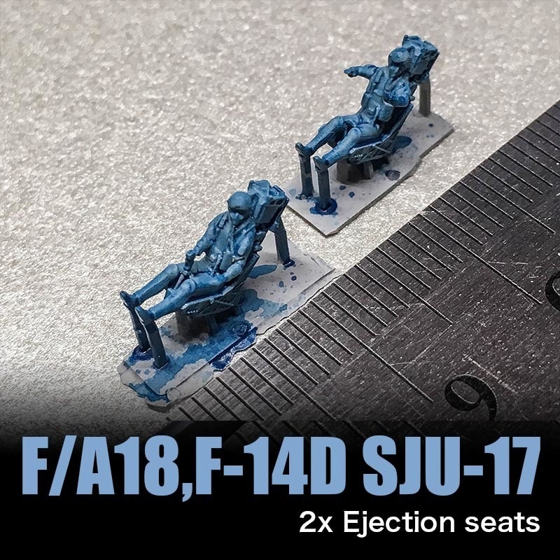 1/144 SJU-17シート (フィギュア付き)x2 F/A-18 F-14Dほか