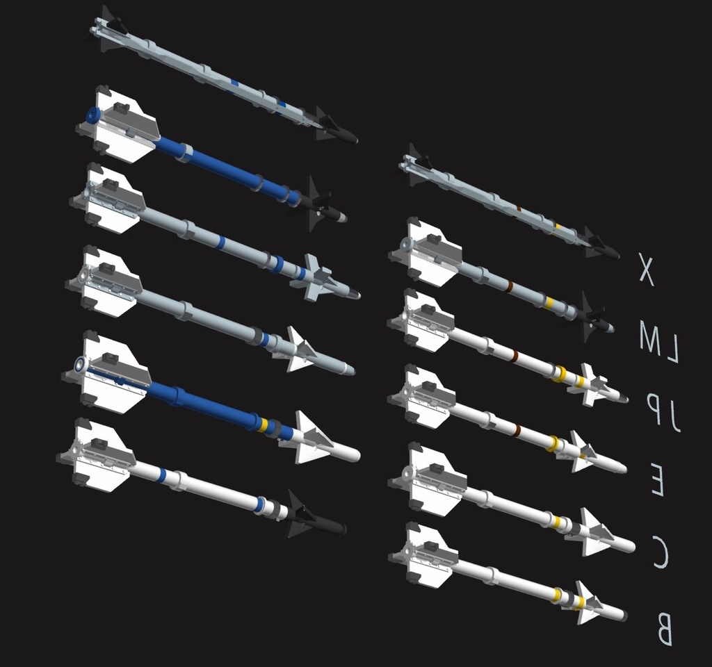 1/144 AIM-9X サイドワインダーx5発セット