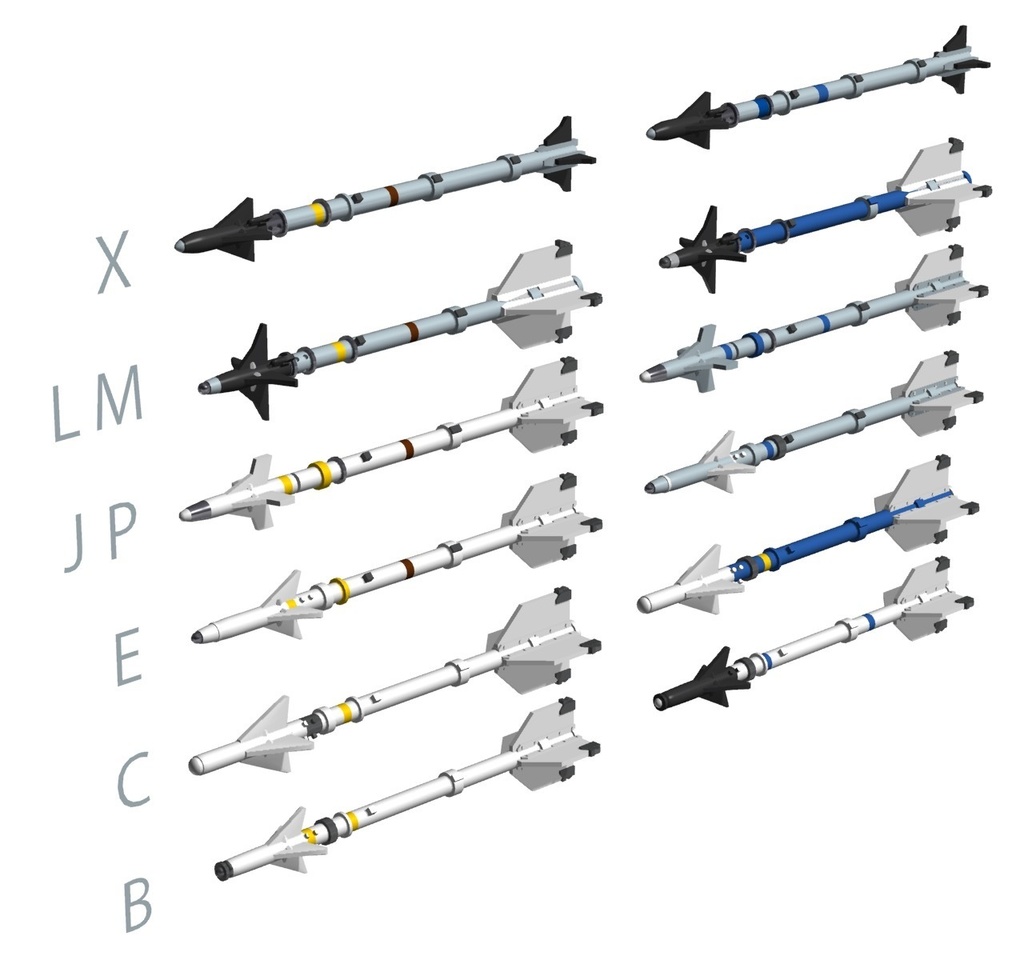 1/144 AIM-9L/M サイドワインダーx5発セット