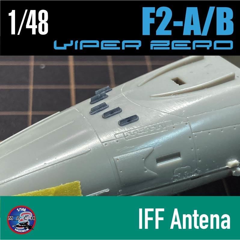 1/48 三菱 F-2A/B用 IFFアンテナ10個set 取り付け治具付き (国内送料