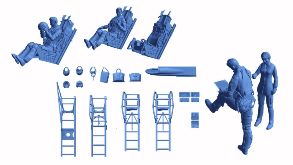 1/72 F-2A/B パイロットフィギュア `プリフライト` セット (国内送料無料)