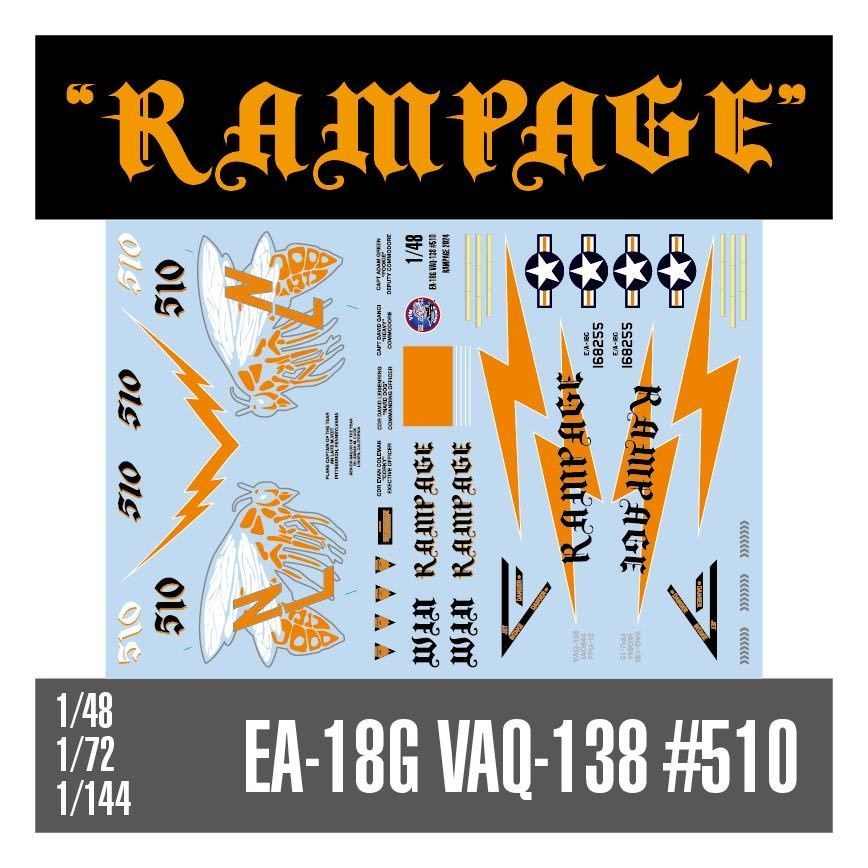 EA-18G グラウラー VAQ138 RAMPAGE デカール(国内送料無料)