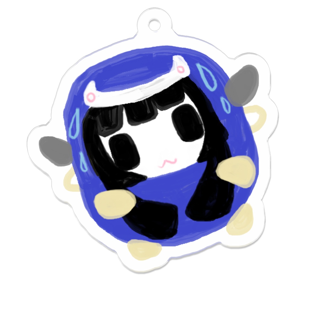 ココロナ（ダルマ型、アクリルキーホルダー）