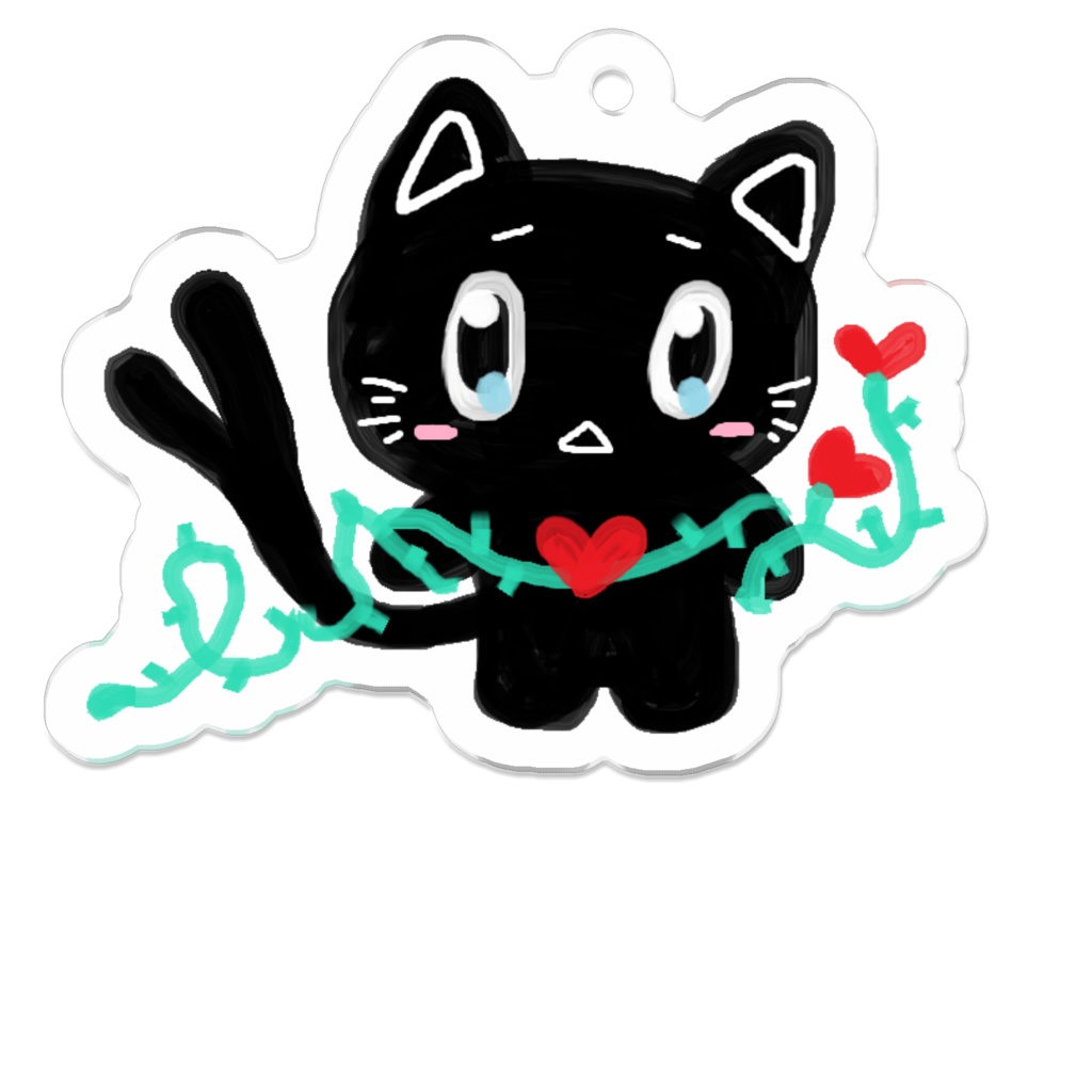 はぁとイバラぬこ（アクリルキーホルダー）