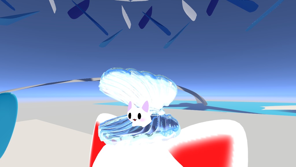 VRC用アバター「白猫のにゃにゃ(アニメーションアイテム2つ付属)」