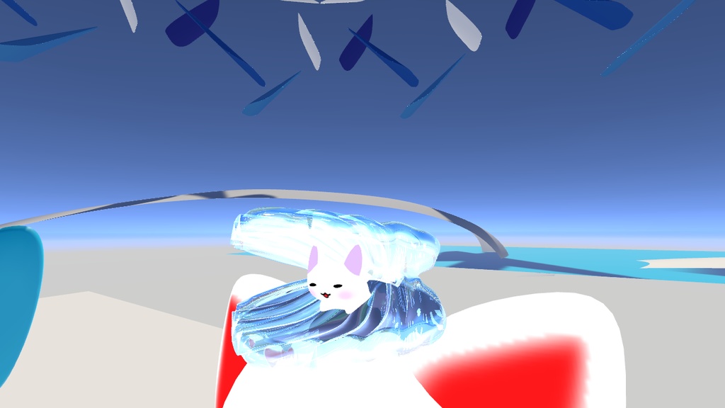 VRC用アバター「白猫のにゃにゃ(アニメーションアイテム2つ付属)」