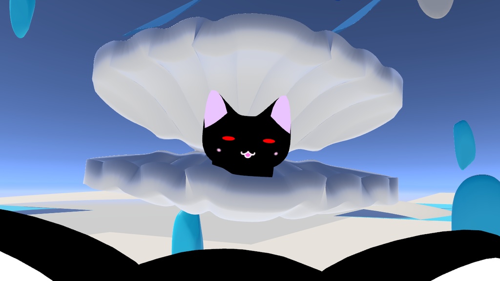 【ハロウィン版】VRC用アバター「黒猫のにゃにゃ(アニメーションアイテム4つ付属)」